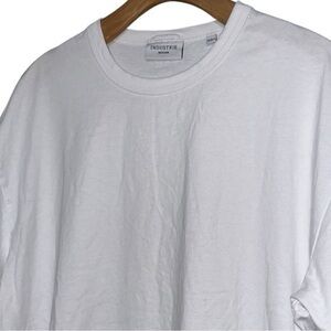 Industrie Men’s Size M White Cotton Oversized Crewneck Short Sleeve T-Shirt